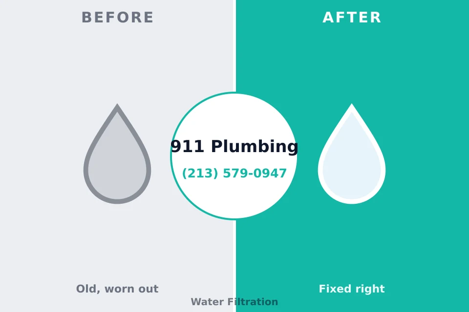 Before and after: plumbing repair Zilwaukee, MI